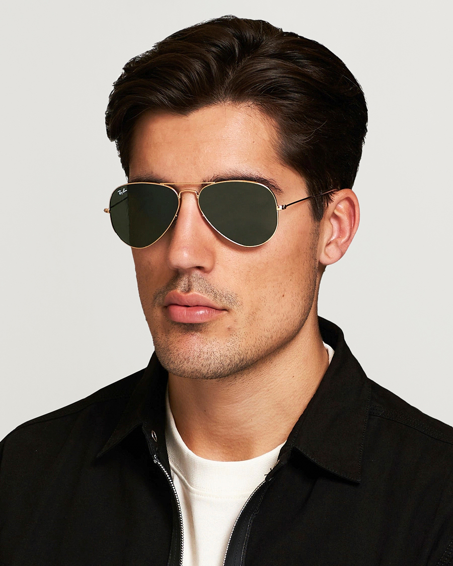 Ray-Ban 0RB3025 Aviator Large Metal Sunglasses Arista/Grey Green