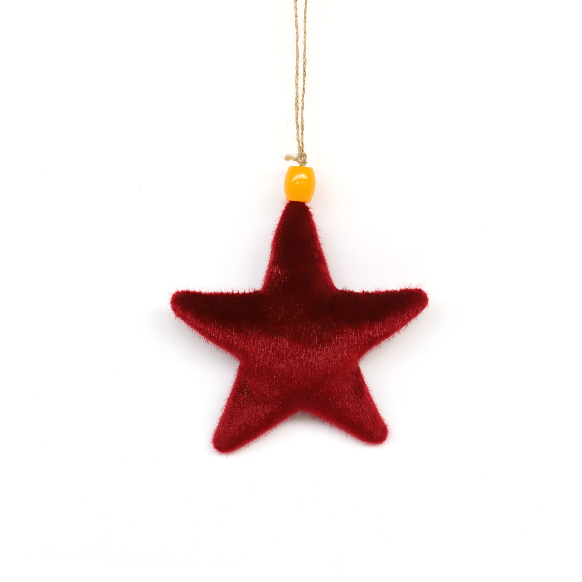 Textil-Anhänger 'Stern' rot, Ø 15 cm, L 4,5 cm von fischer's lagerhaus