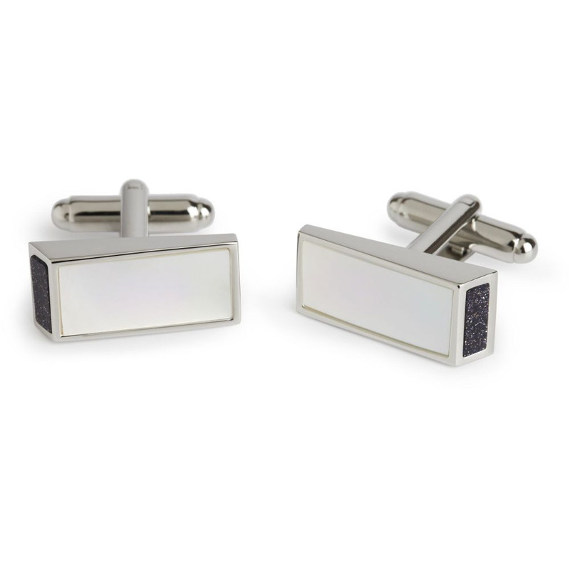 Boutons de manchette, Wedge Nacre et pierre de lune