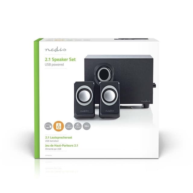 Nedis PC-højttaler | 2.1 | 33 W | 3.5 mm Hanstik | USB Drevet | Volumenkontrol