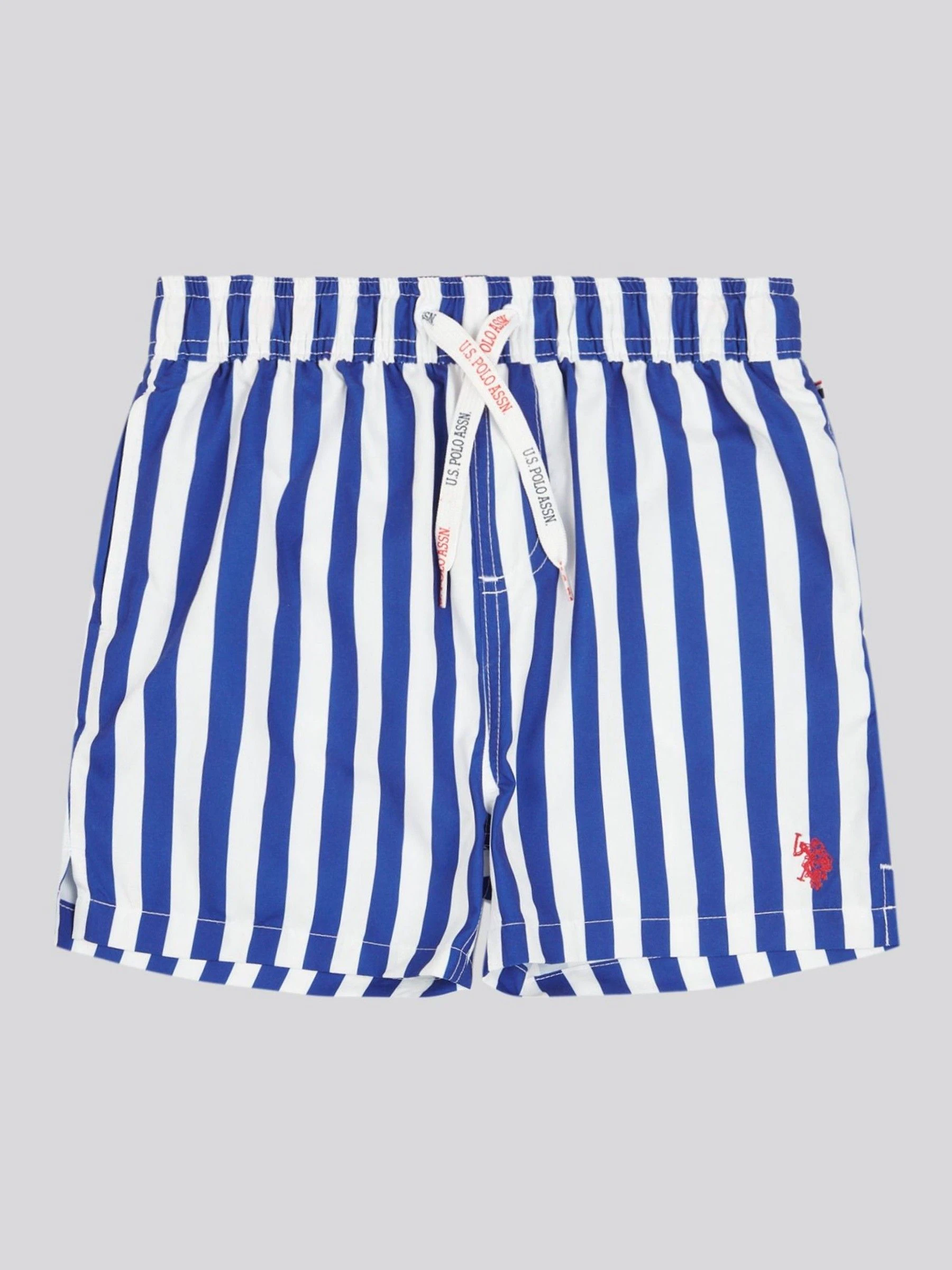 Donkerblauw - U.S. Polo Assn. Gestreept zwemshort voor jongens