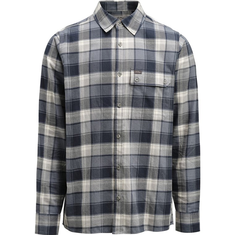Lundhags Järpen Plaid Flannel Shirt Dk Sky Blue