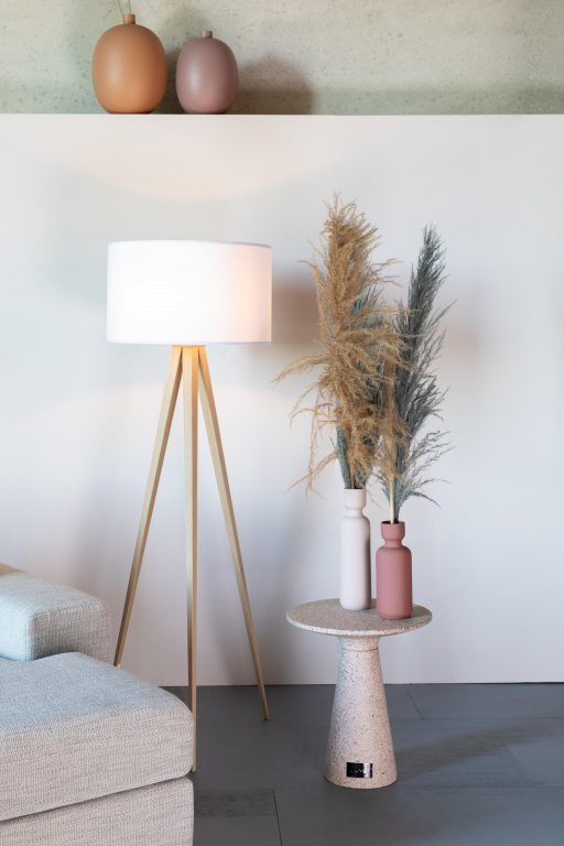 Zuiver Tripod Wood vloerlamp driepoot zwart