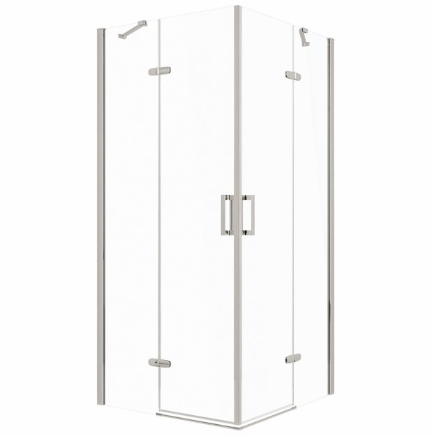 Kerra Flow vierkante douchecabine 90x90cm chroom