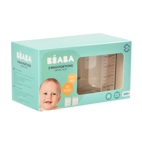 Lot de 2 maxi portions 240ml Nude/Grey - BEABA