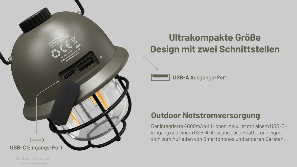 Nitecore Campingleuchte LR 40 Powerbank weiß