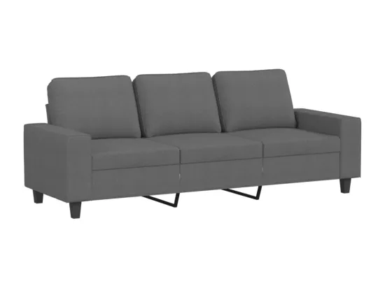 Canapé à 3 places Gris foncé 180 cm Tissu