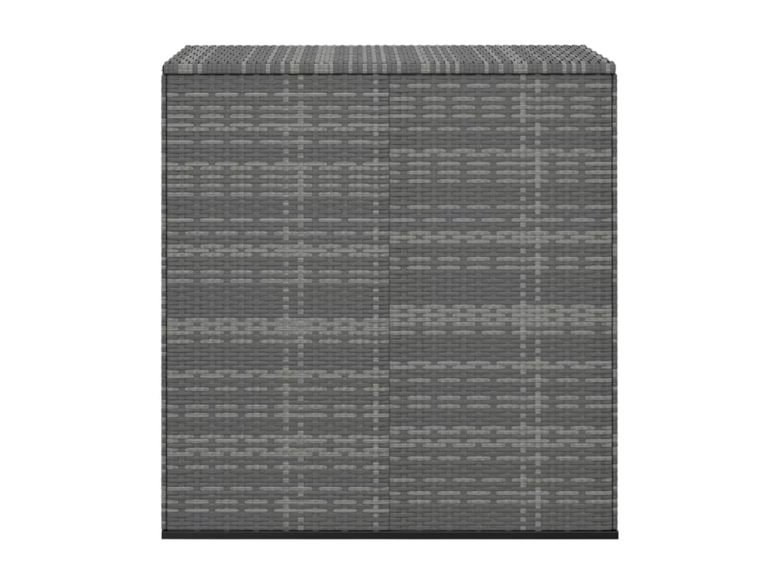 Boîte à coussins de jardin Résine tressée 100x49x103,5 cm Gris