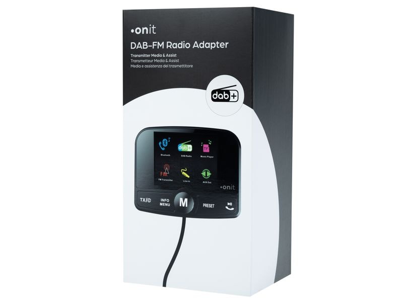 onit DAB  Erweiterung CarBeat DAB  Auto-Adapter mit UKW- und Bluetooth-Funktion