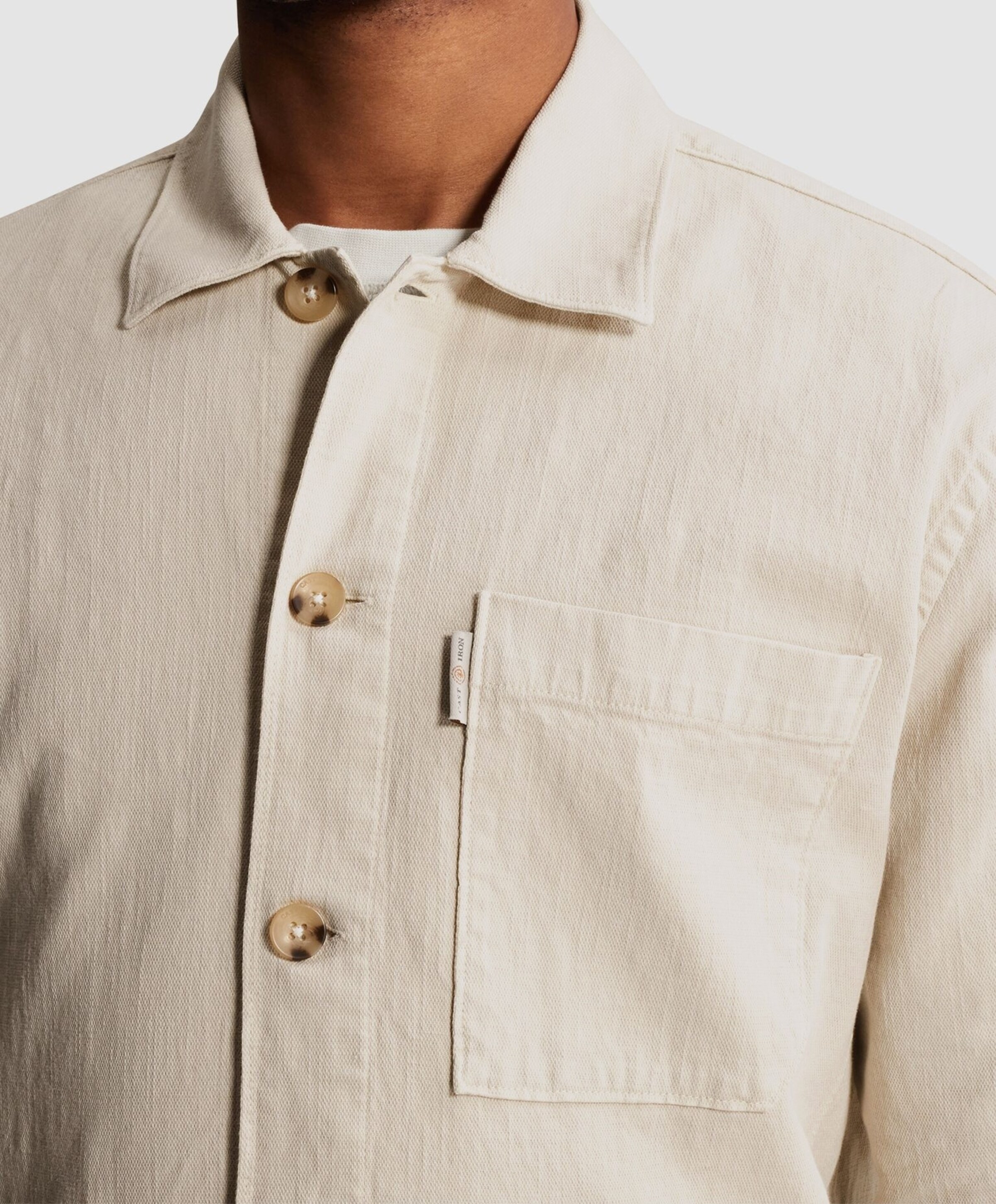 Cast Iron Heren overshirt beige