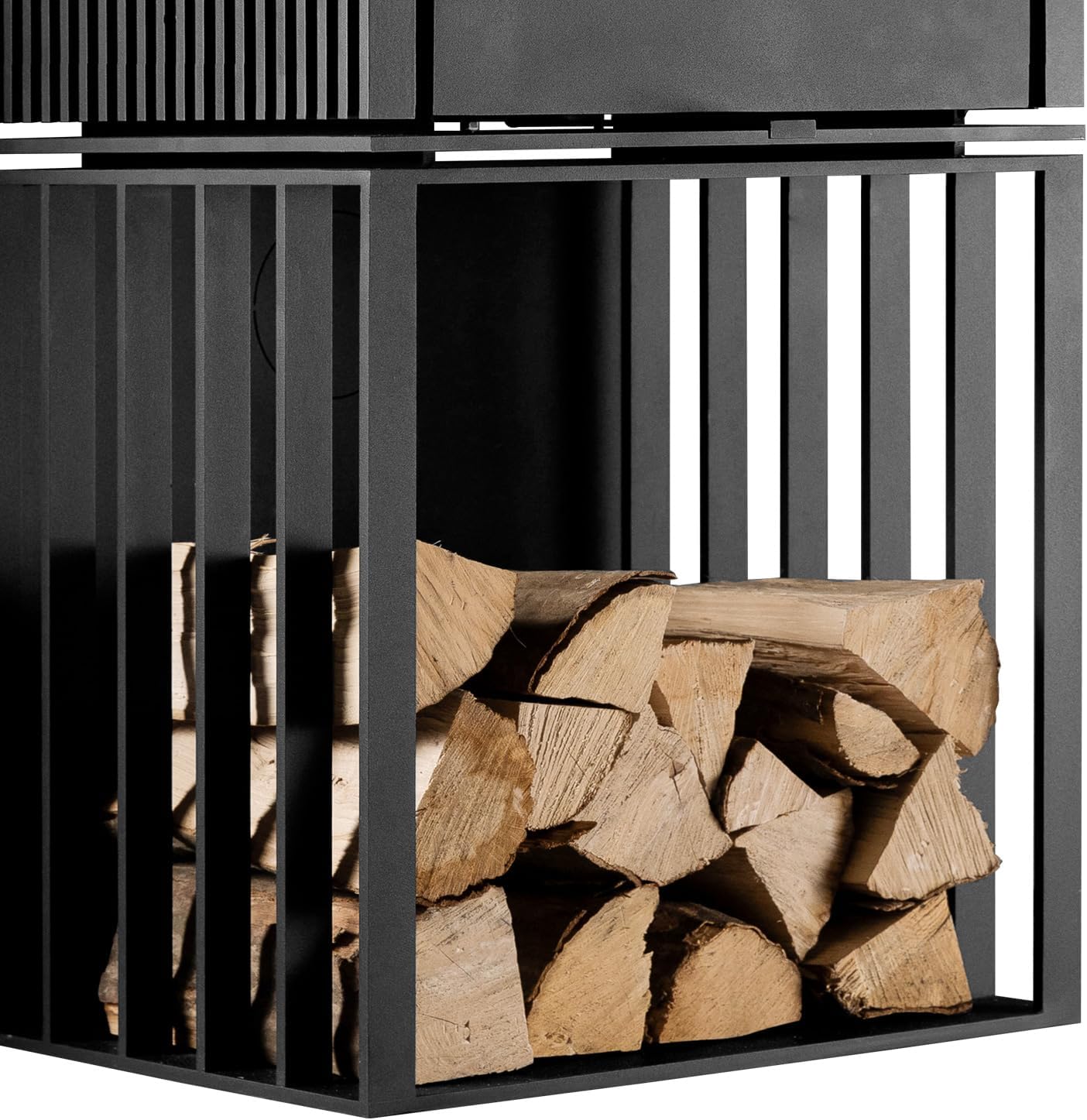 Cuby Steel Kaminofen Schwarz, Stahlsockel, Modell:Cuby Grid