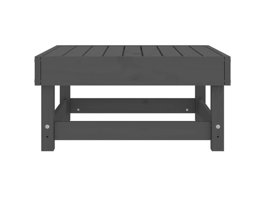 VIDAXL - Pouf Repose-pied de jardin gris bois de pin massif