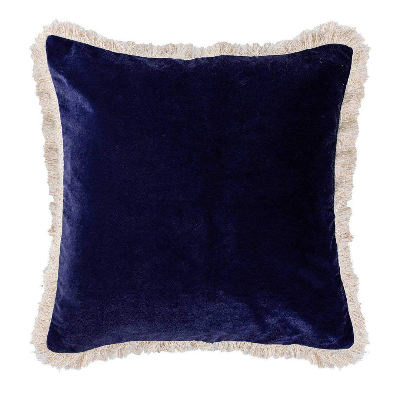 Febronie Housse de coussin en velours Budapest bleu nuit - 50x50 cm