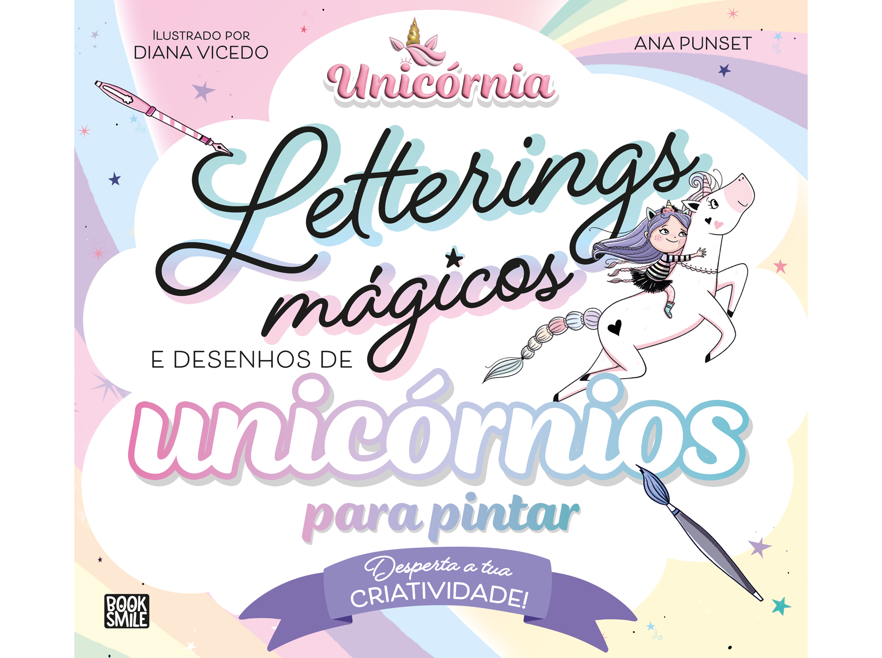 LIVRO LETTERINGS MÁGICOS E DESENHOS DE UNICÓRNIOS