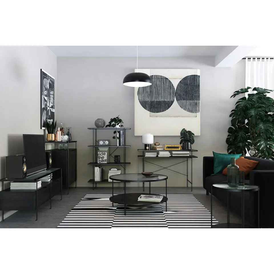 Wainwright - TV-meubel met 2 laden en zwart eiken effect