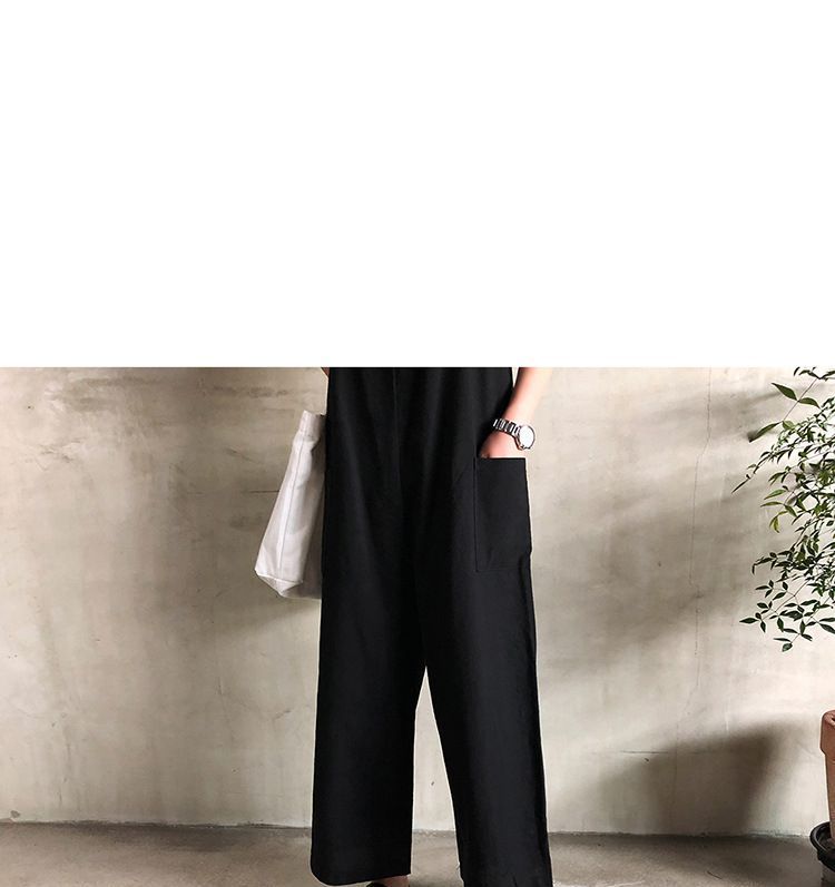 Inchioh - Effen jumpsuit met spaghettibandjes