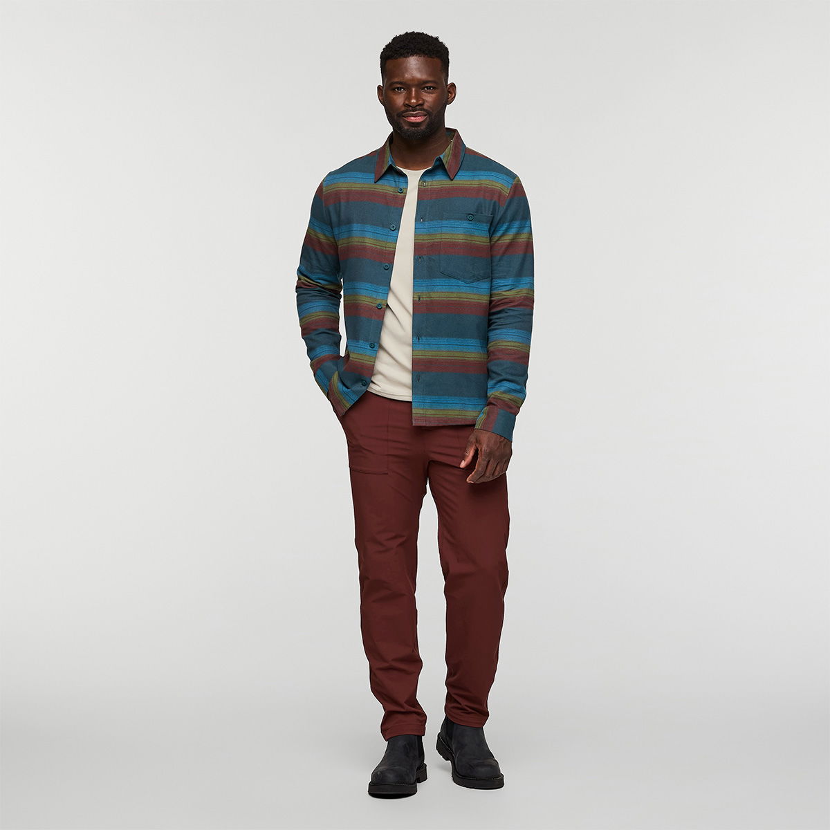 Cotopaxi  Quedo Flannel Skjorte, herre (Abyss Stripes)