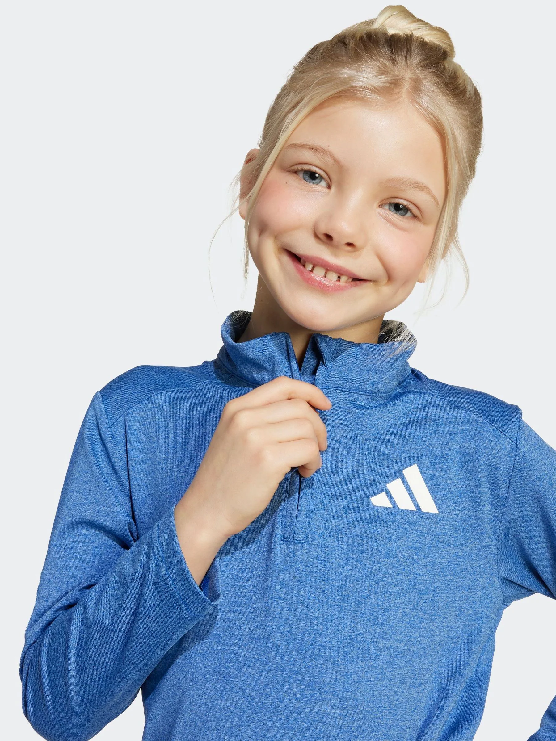 adidas Quarter Zip and Jogger Sports Set Little Kids