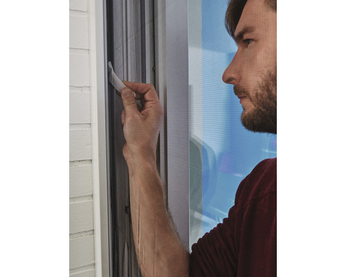 Vliegenhor voor deuren tesa Insect Stop Comfort, zonder boren, antraciet, 65x220 cm, 2-pack