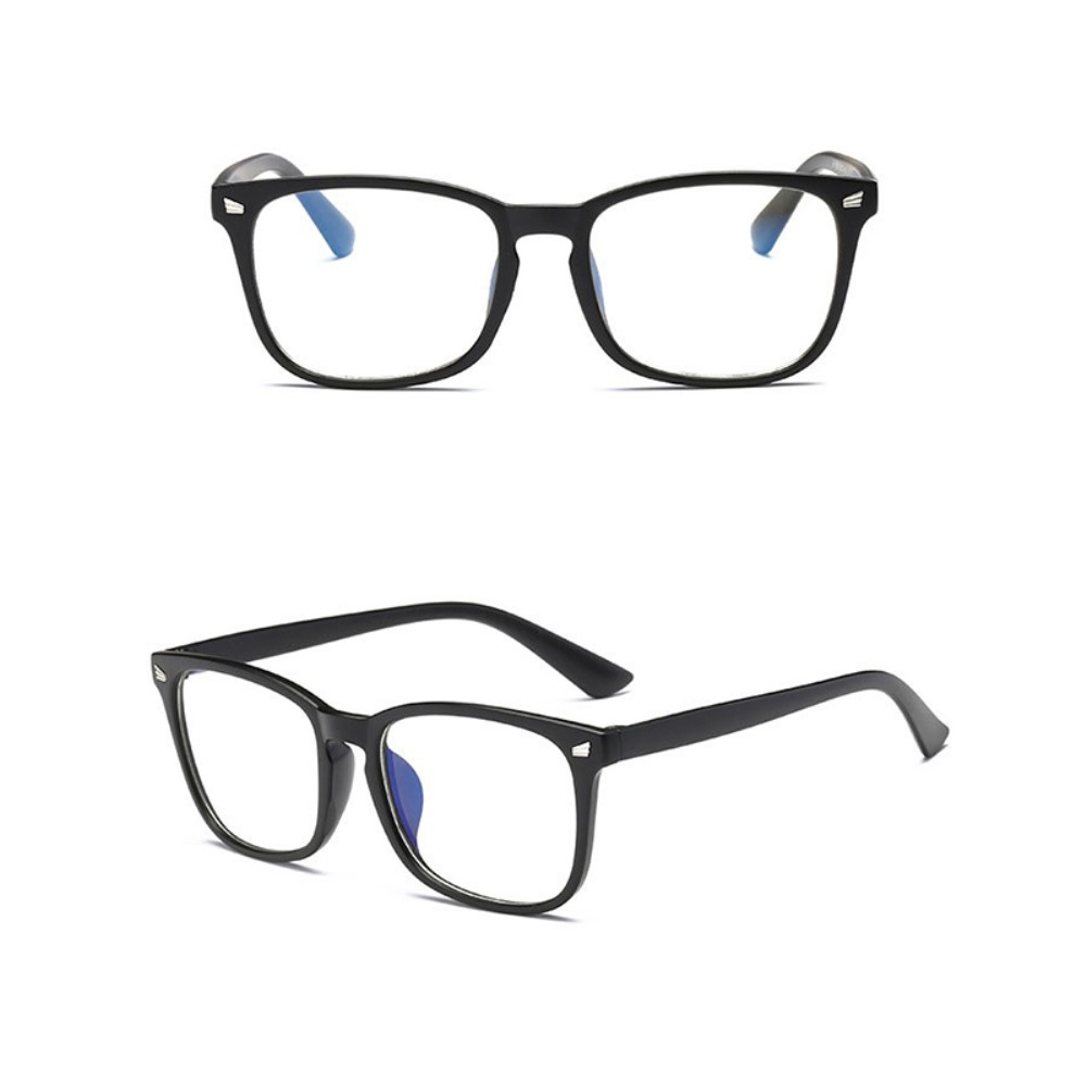 Anti Blue Light Blaulichtfilter Brille Computerbrille (Rechteckig) - Matt Schwarz
