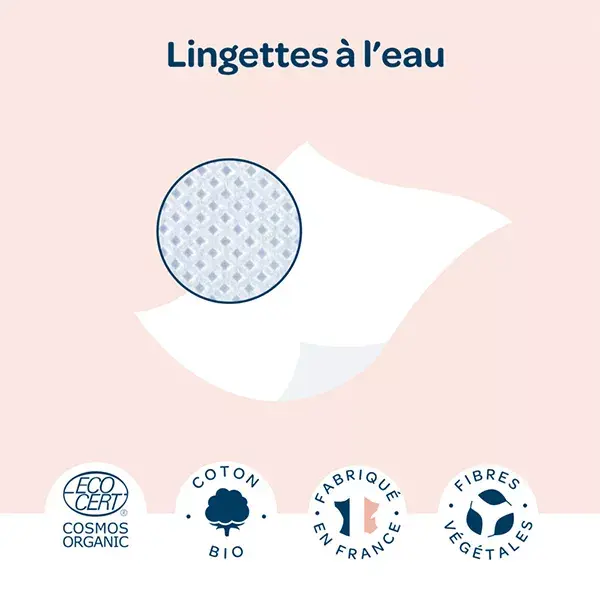 Biolane – Lenços Umedecidos Orgânicos – Tamanho de Bolso – 15 Lenços compostos por 99% de Água