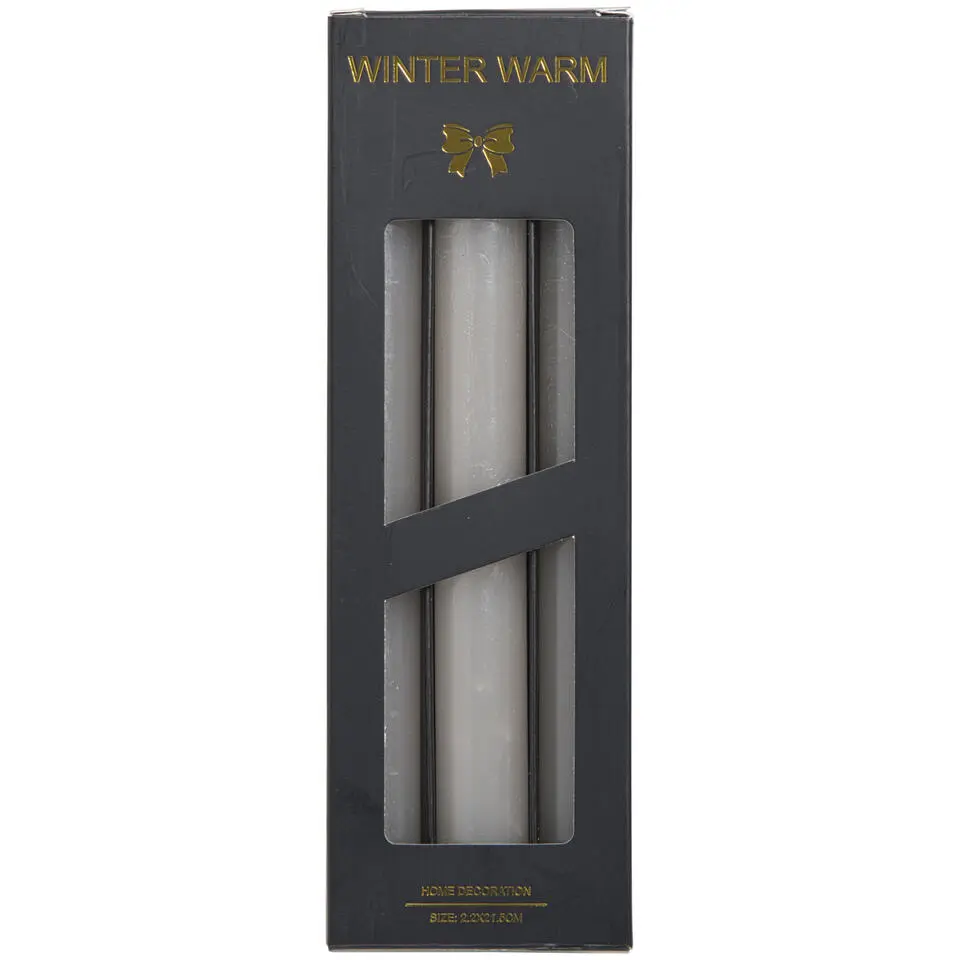 Dinerkaars Winterwarm grijs - 6 stuks
