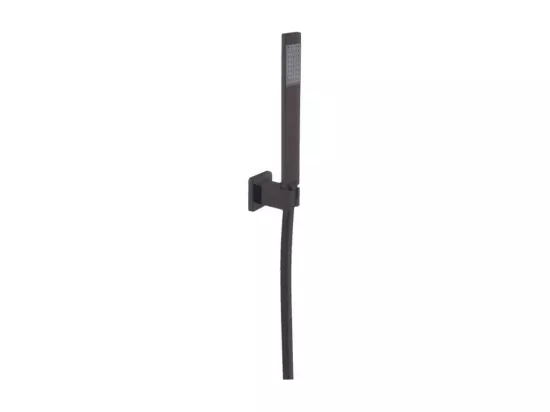 PAINI Douchette 1 jet Dax avec support noir brosse