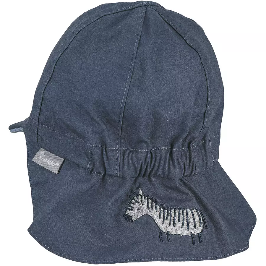 Sterntaler Wende-Schirmmütze mit Nackenschutz blau