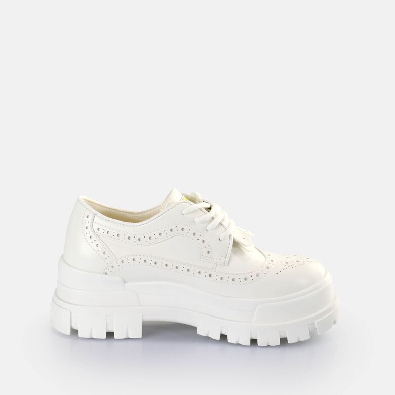 Aspha Brogue Chaussures basses véganes, blanc