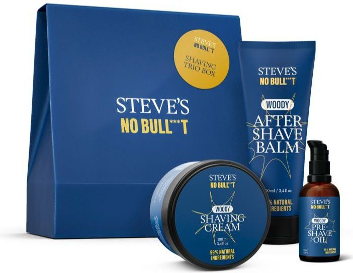 Steve's No Bull***t - Scheerset - Sandalwood - 100 ml Scheercreme, 100 ml Aftershave, 50 ml Olie