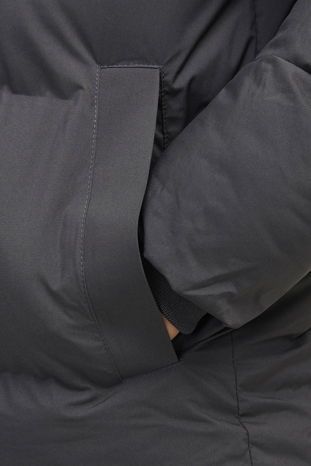 JACK & JONES gewatteerde winterjas JJPAYNE donkergrijs
