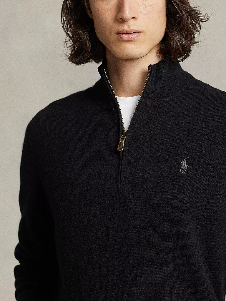 POLO RALPH LAUREN Troyer Pullover Regular Fit schwarz
