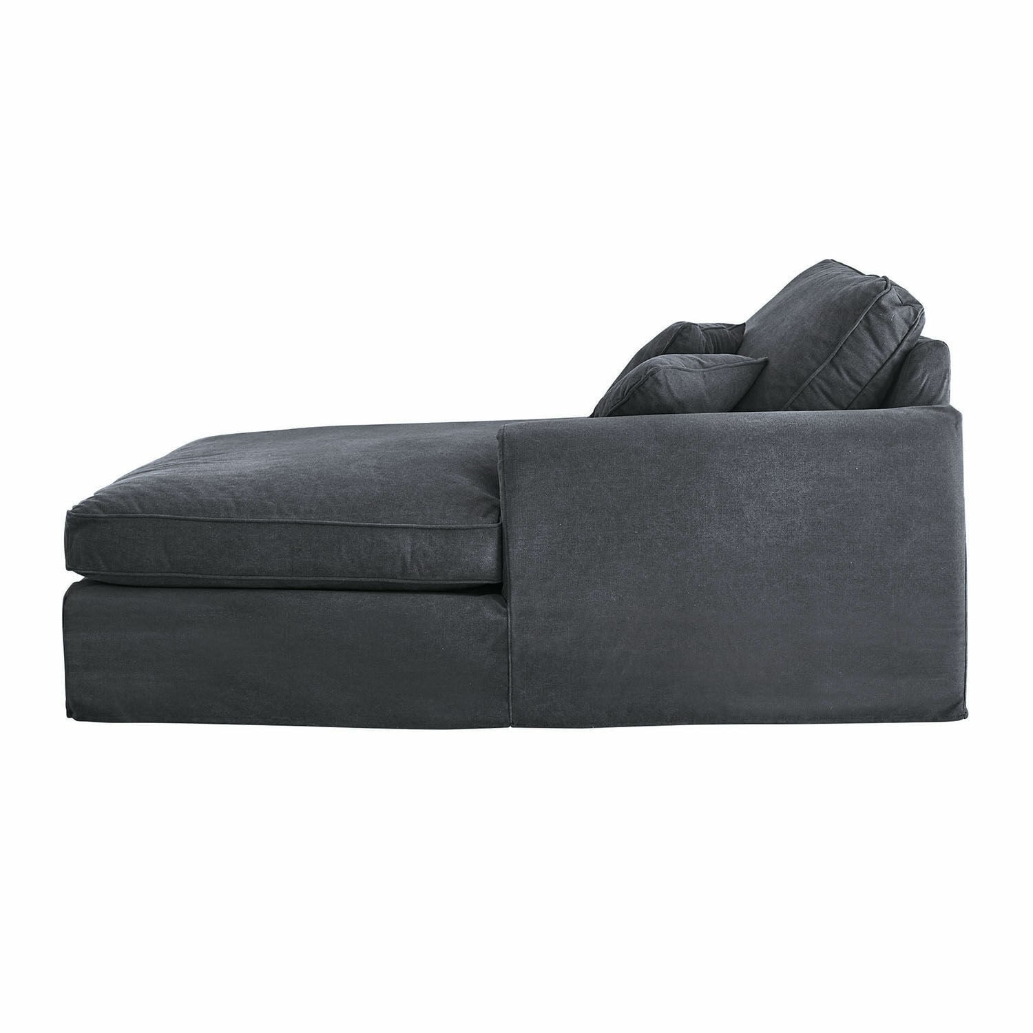 Chaiselongue Seaford Armlehne rechts | dunkelgrau