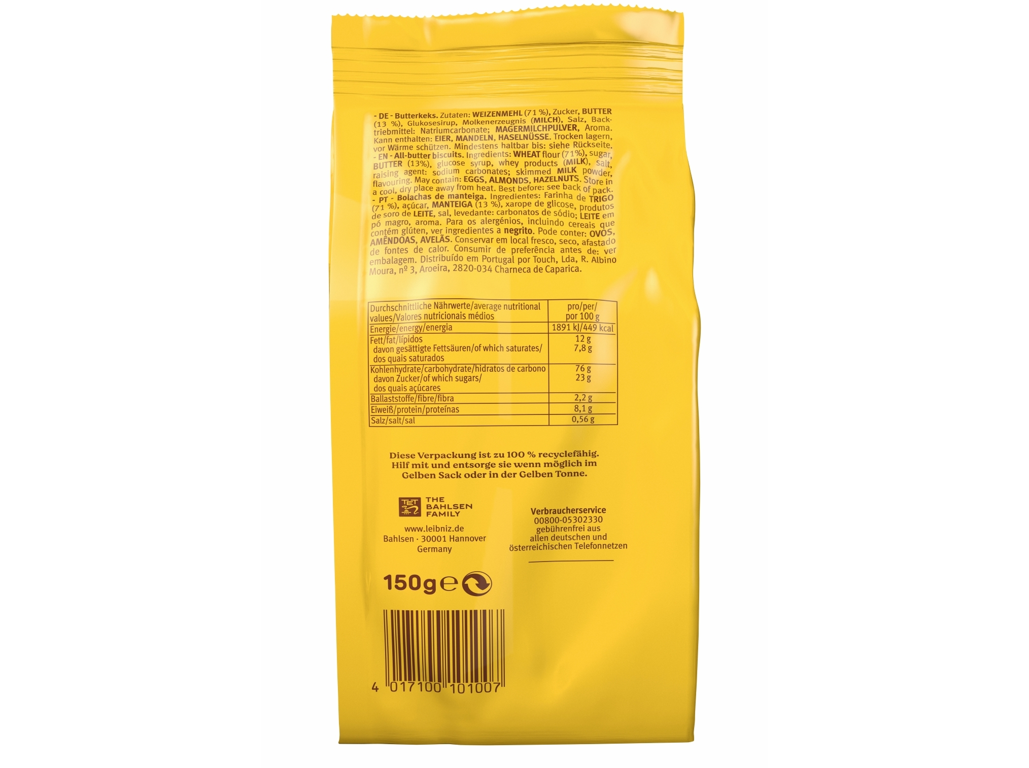 BOLACHA LEIBNIZ MINI MANTEIGA 150G