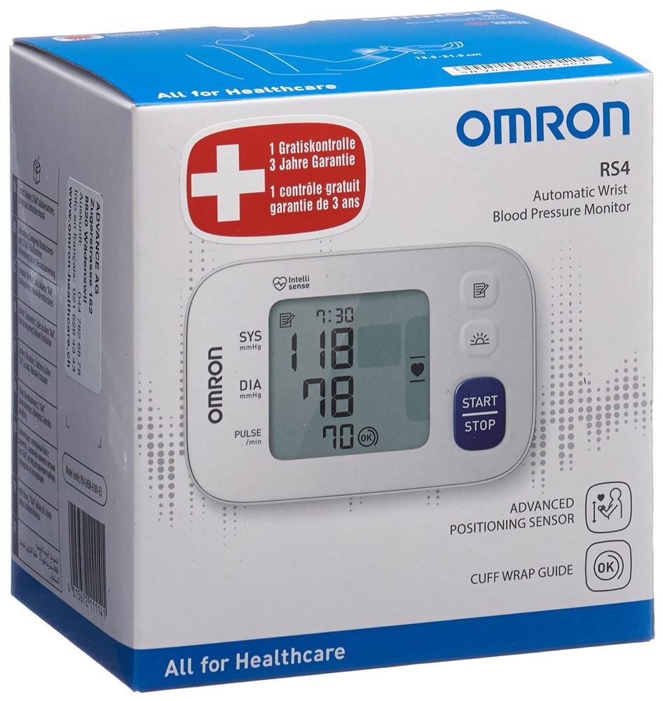 OMRON Blutdruckmessgerät Handgelenk RS4 inklusive Gratisservice 1 Stk