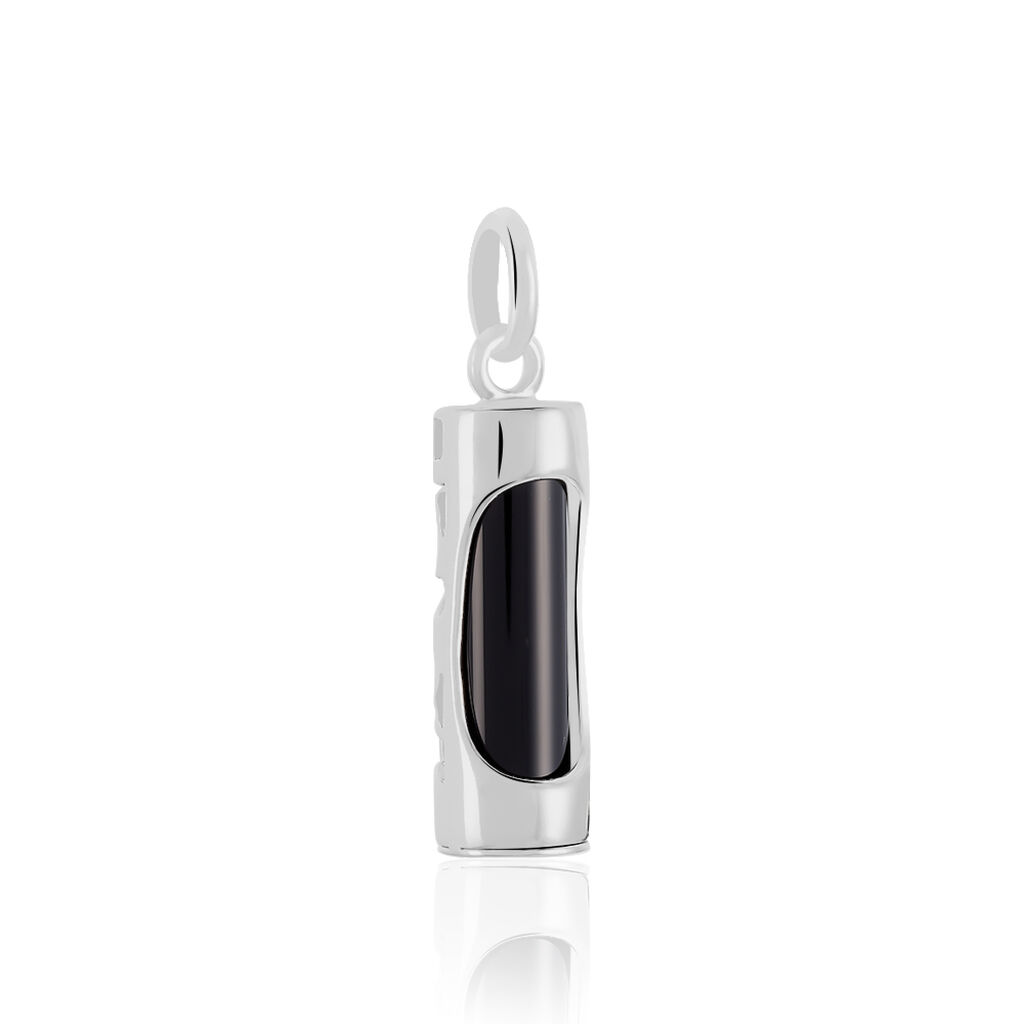Pendentif Tiki Argent Blanc Onyx