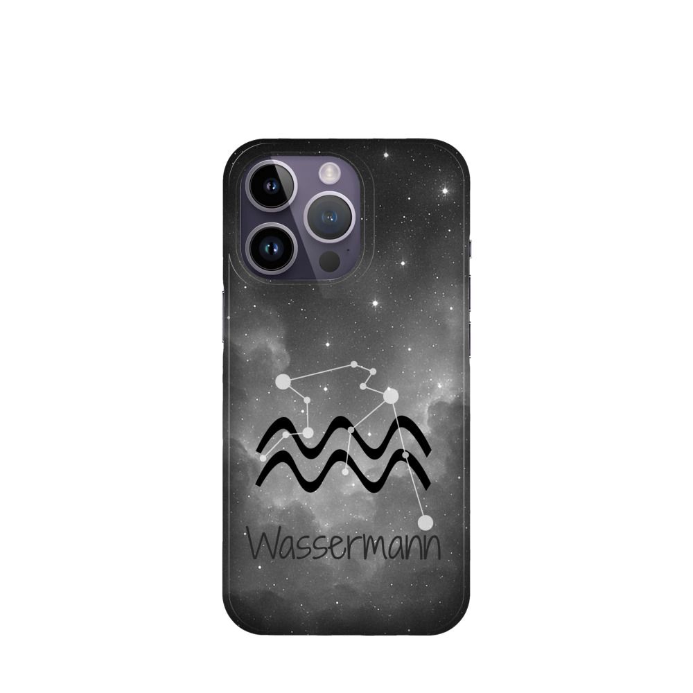 iPhone 14 Pro Kunststoff Hülle Wassermann 4 - Grau
