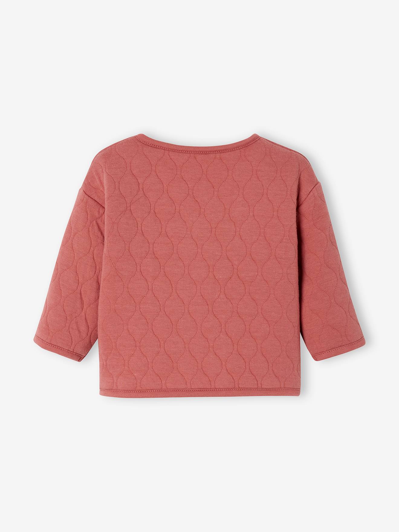 Casaquinho de pelúcia acolchoado para bebê, lilás escuro