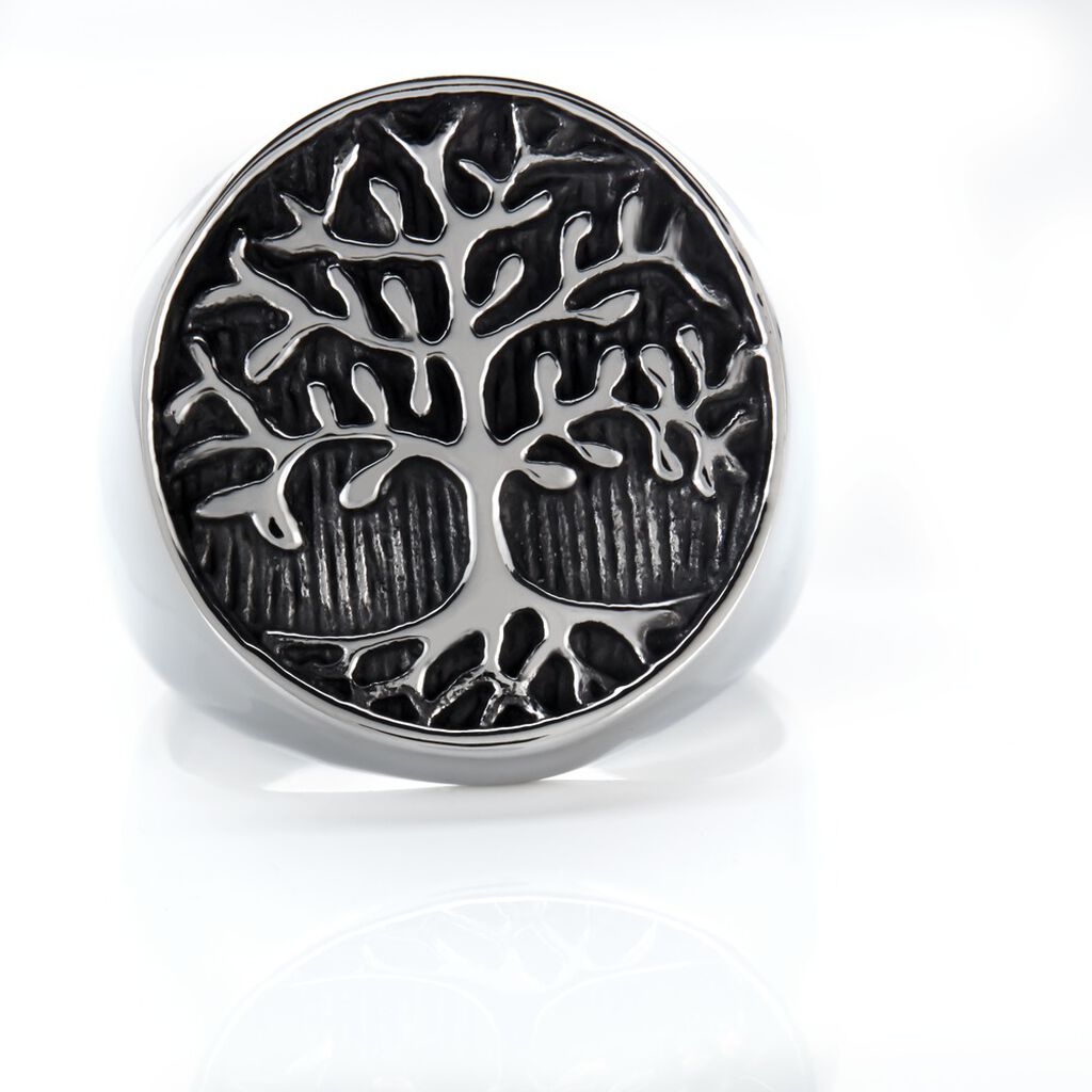 Bague Acier Vieillit Ron