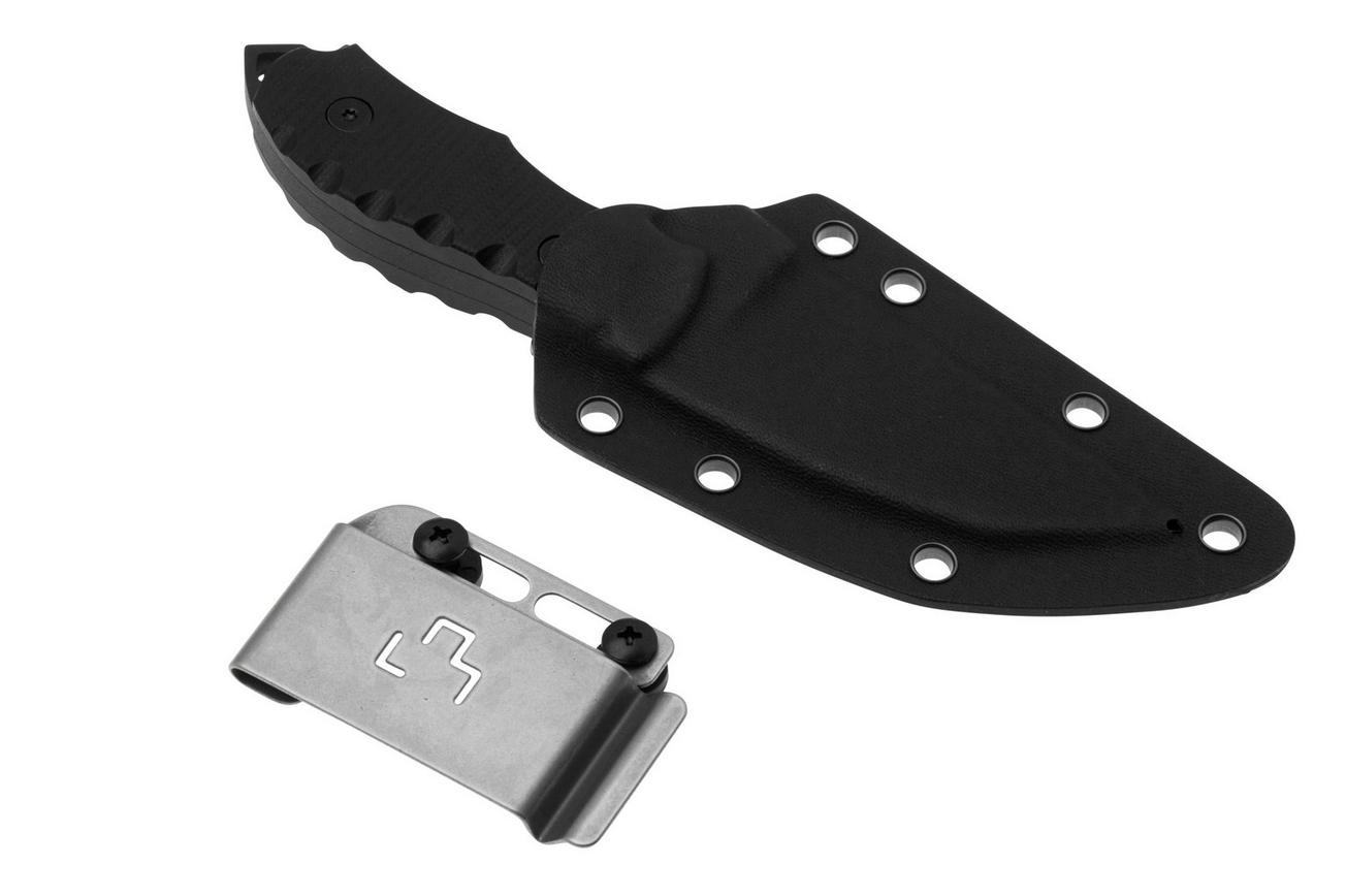 Böker Plus Andhrimnir Mini 02BO091, Double Tone Finish D2, Black G10, vaststaand mes, Midgards design