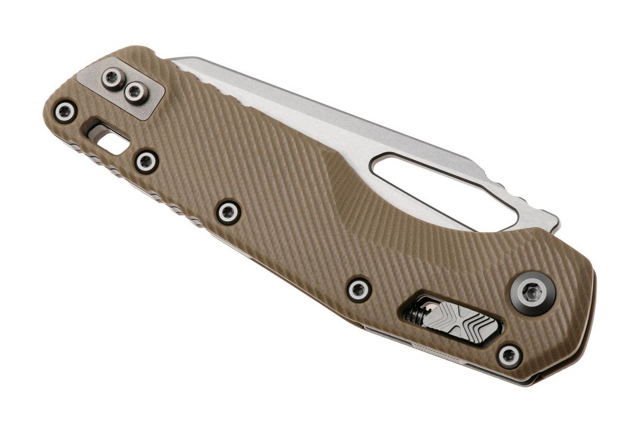 Microtech MSI Standard Issue 210-11FLGTTA, Stonewashed M390MK, Fluted Tan G10, partial serrated zakmes