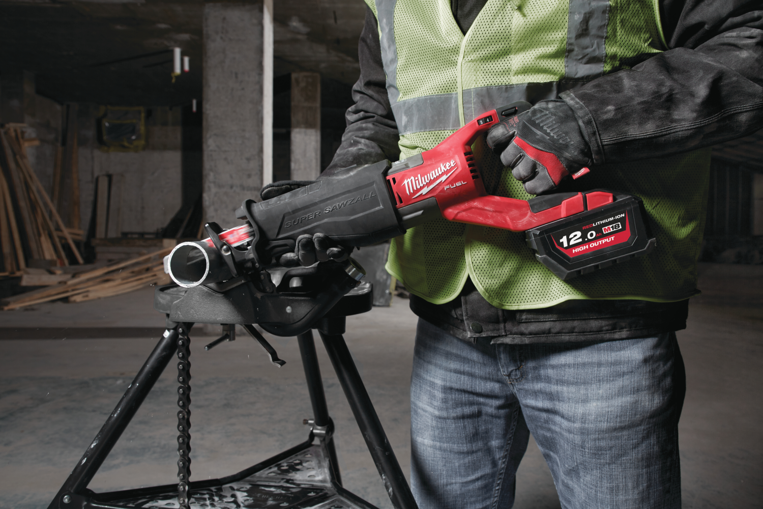 Milwaukee M18 FSX-801C 18V Li-ion accu reciprozaag set (1x 8.0Ah accu) in koffer - snelwissel - koolborstelloos
