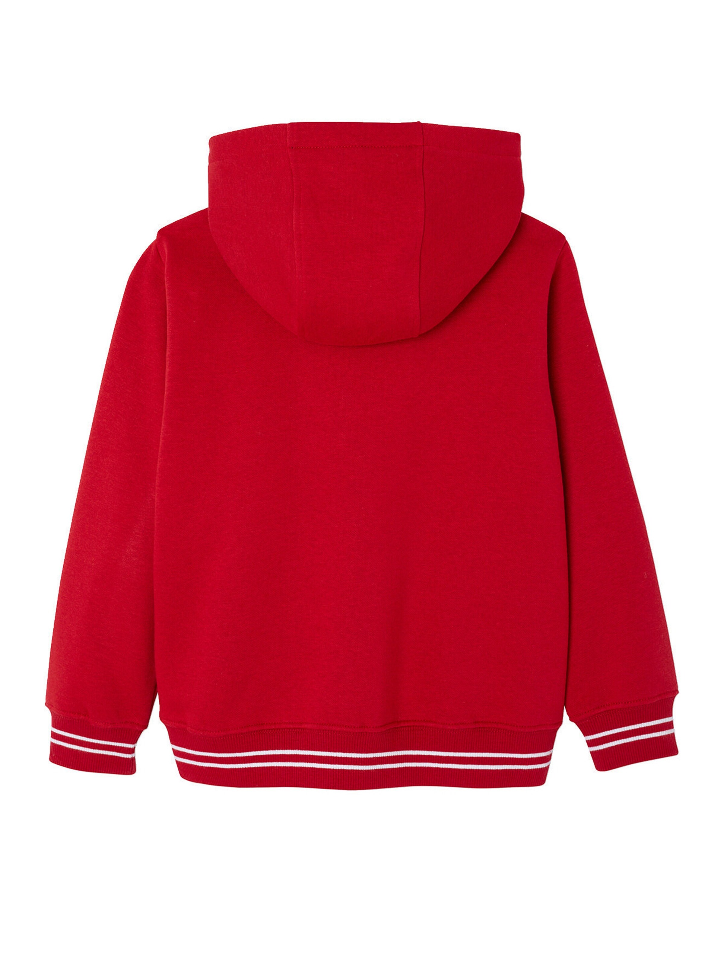 Vertbaudet Jungen Sportjacke mit Kapuze und Recycling-Polyester rot