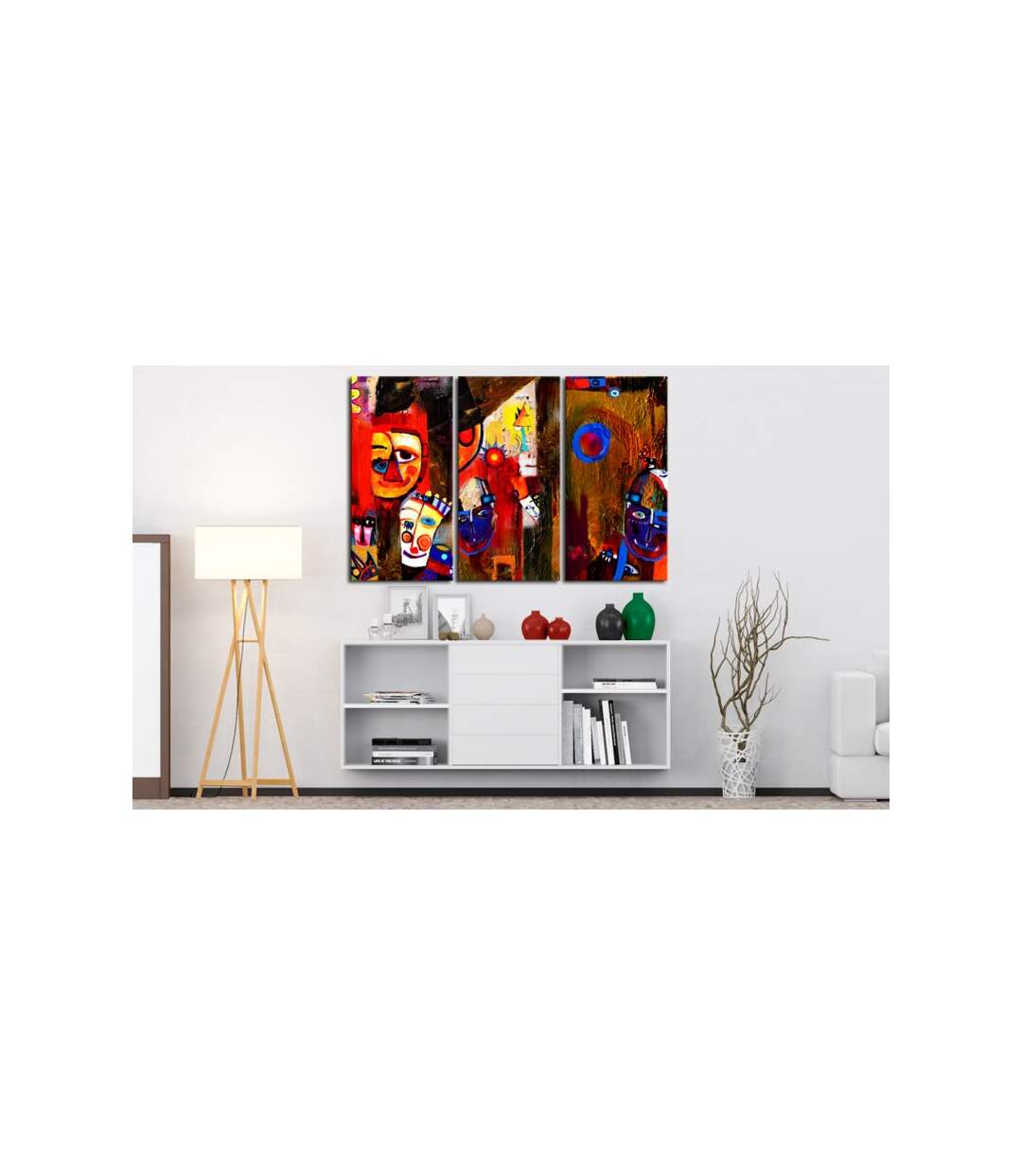 Paris Prix - Tableau Peint à La Main abstract Carnival 80x120cm