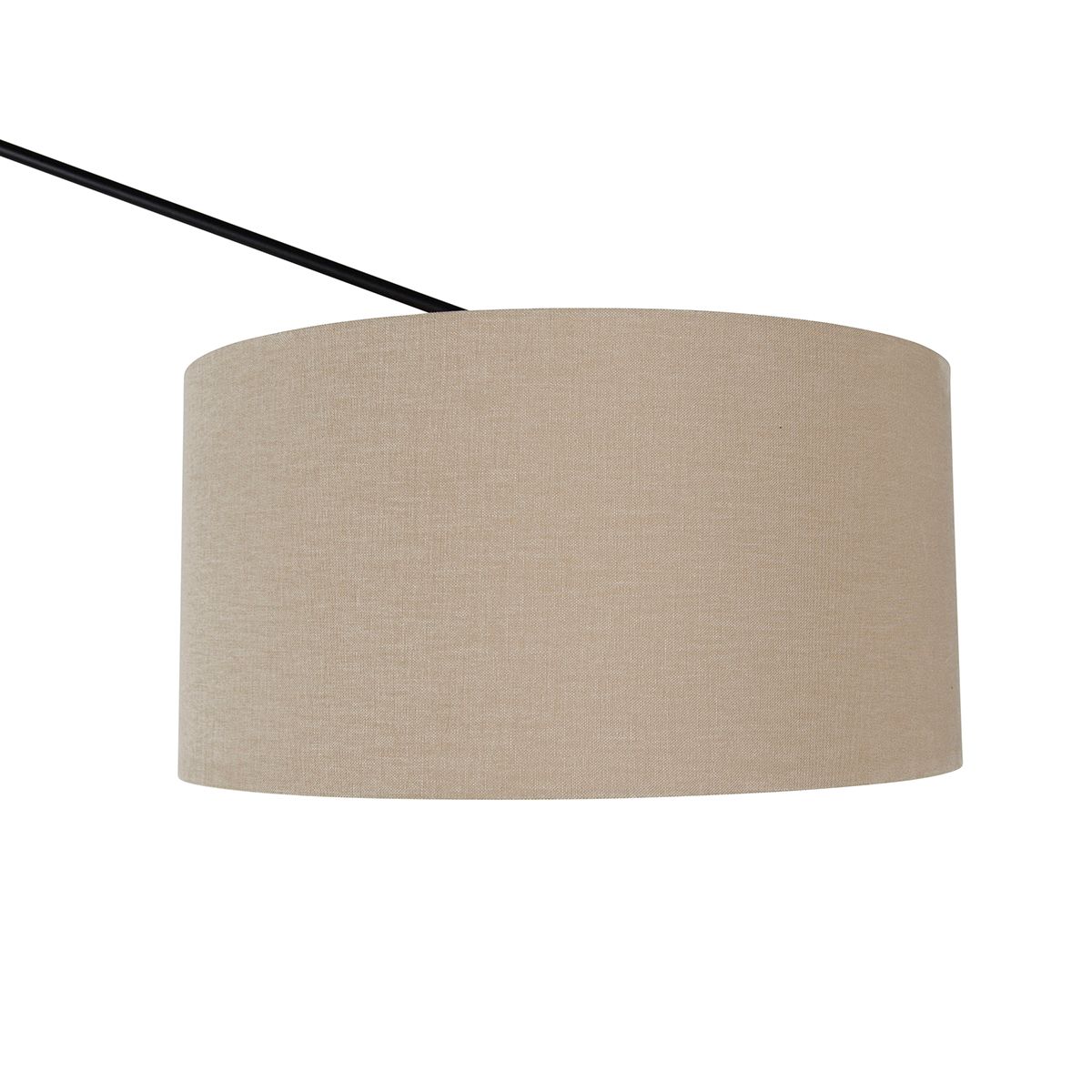 Vloerlamp zwart met kap lichtbruin 50 cm verstelbaar - Editor