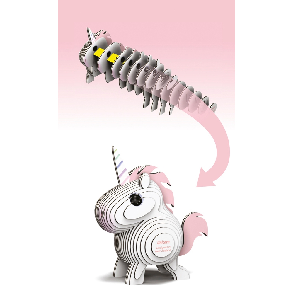 EUGY Einhorn 3D-Kartonmodellbausatz
