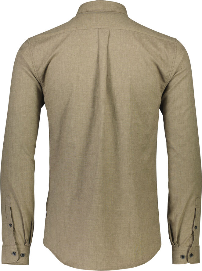 Lindbergh Mouliné stretch shirt L/S Deep sand