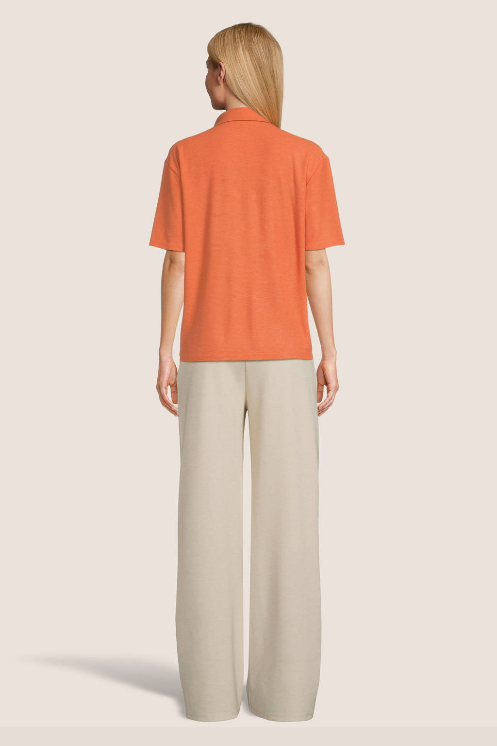 LOVE2WAIT low waist wide leg broek beige