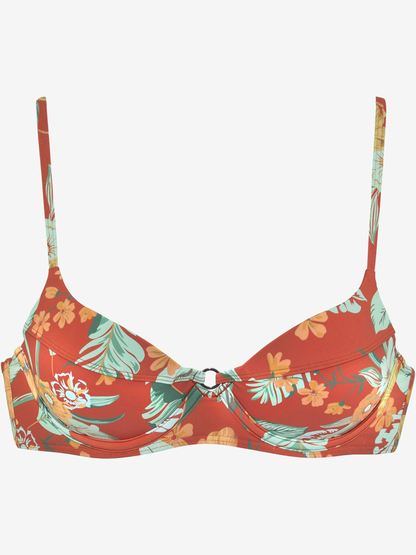 Haut de maillot de bain à armatures imprimé tropical tendance