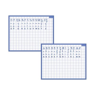 Bouchut - Ardoise mini - Alphabet/Séyès - 26 x 21 cm - double face - bleu